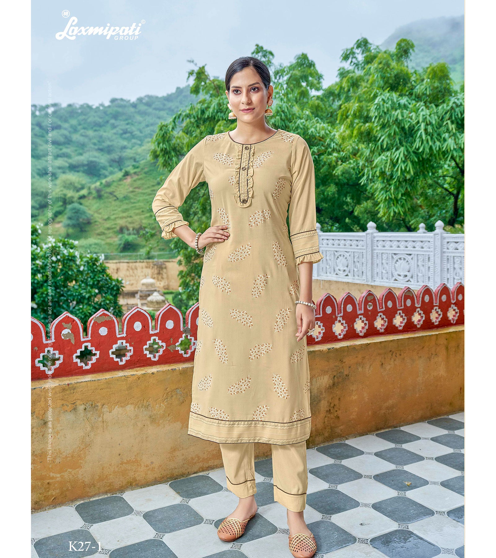 Stylish Fully Stitched Rayon Kurti Pant Set (Lemon Yellow)